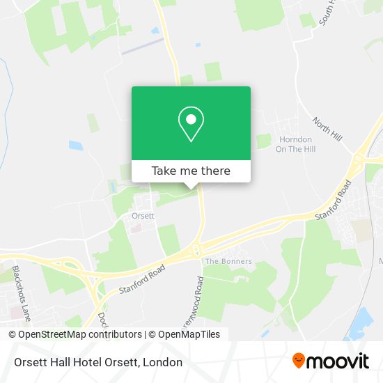 Orsett Hall Hotel Orsett map