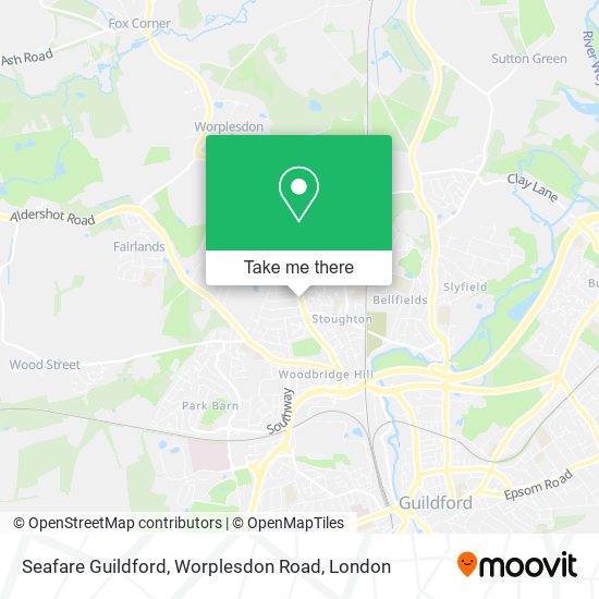 Seafare Guildford, Worplesdon Road map