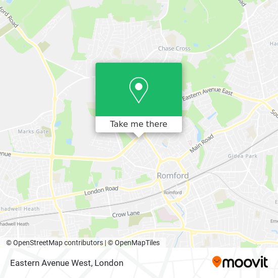 Eastern Avenue West map