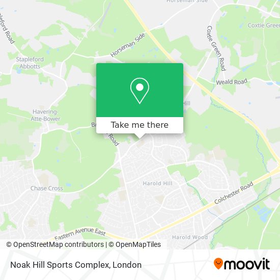 Noak Hill Sports Complex map
