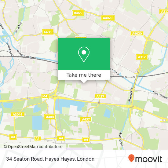 34 Seaton Road, Hayes Hayes map