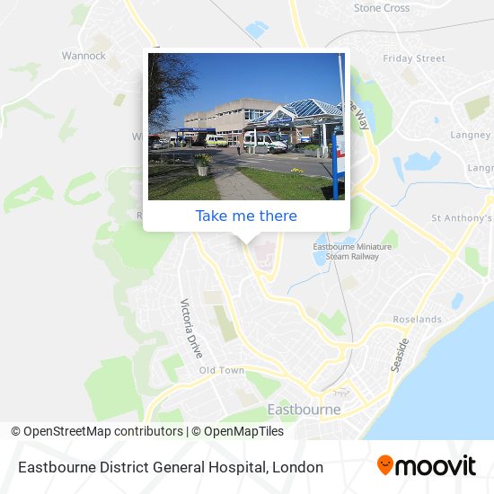 Eastbourne District General Hospital map