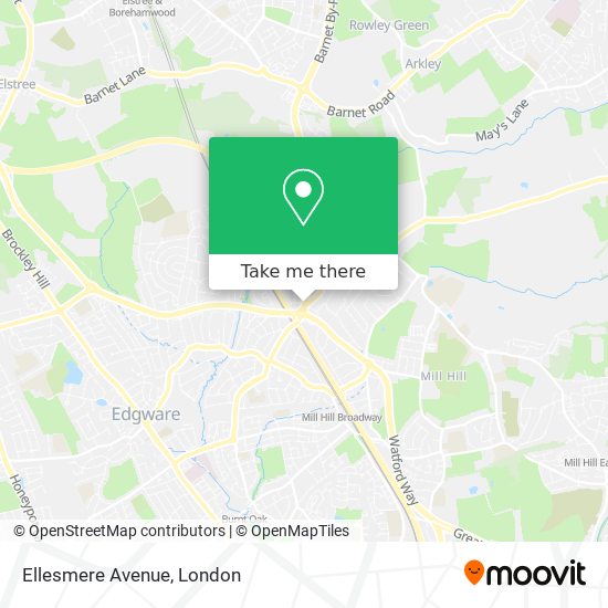 Ellesmere Avenue map