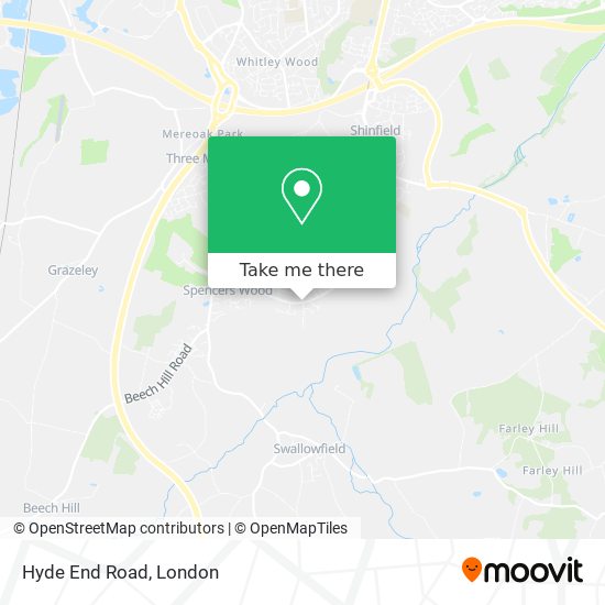 Hyde End Road map