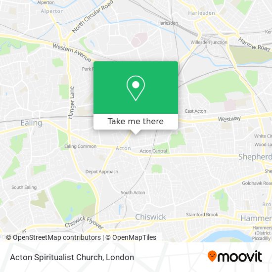 Acton Spiritualist Church map