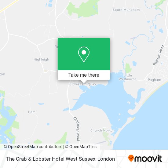 The Crab & Lobster Hotel West Sussex map