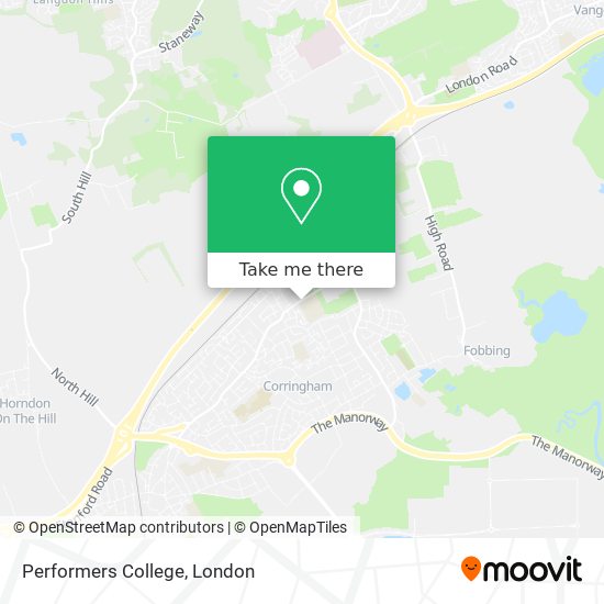 Performers College map