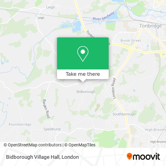 Bidborough Village Hall map