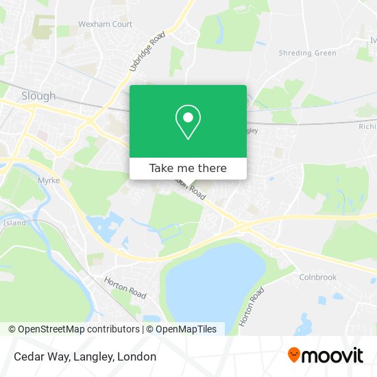Cedar Way, Langley map
