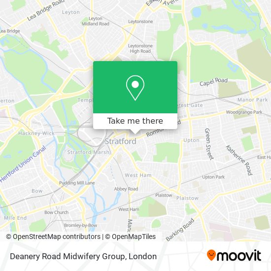 Deanery Road Midwifery Group map