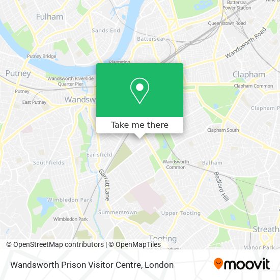 Wandsworth Prison Visitor Centre map
