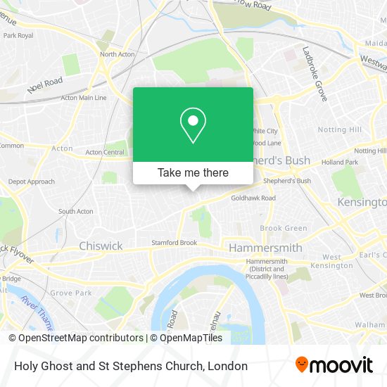 Holy Ghost and St Stephens Church map