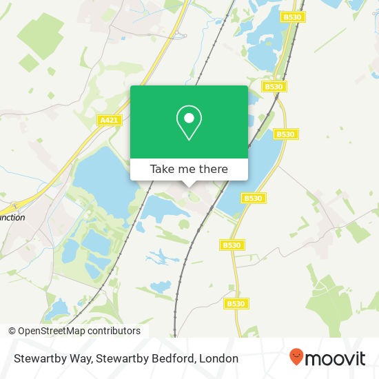 Stewartby Way, Stewartby Bedford map