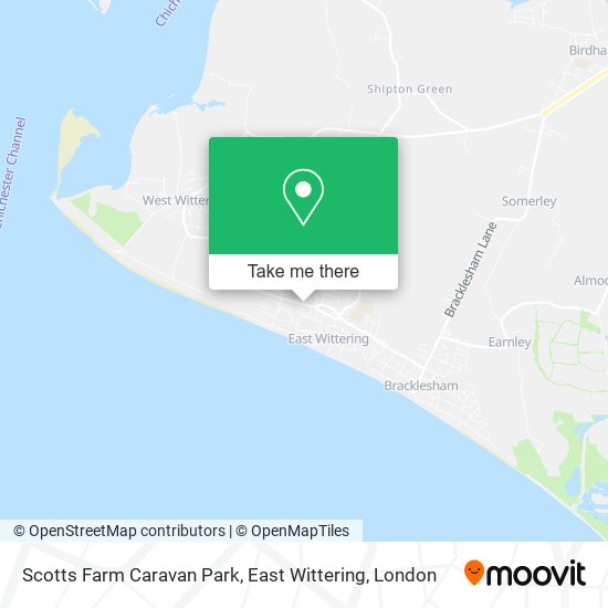 Scotts Farm Caravan Park, East Wittering map