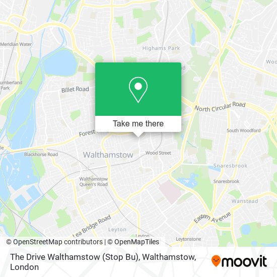 The Drive Walthamstow (Stop Bu), Walthamstow map