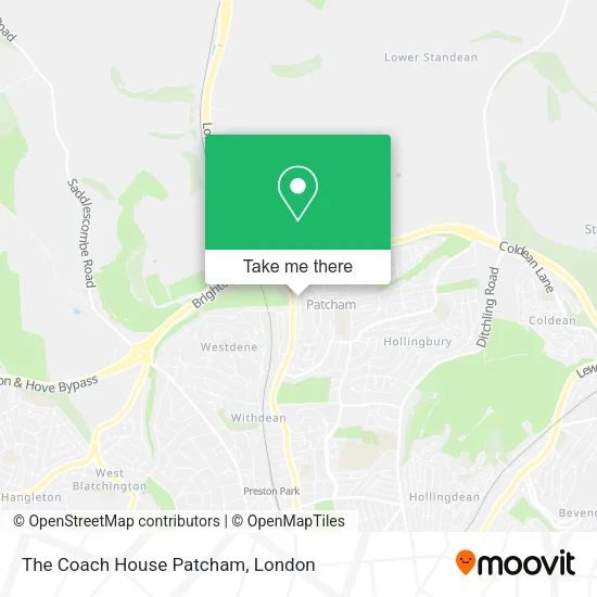 The Coach House Patcham map