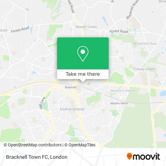 Bracknell Town FC map