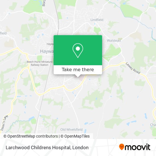 Larchwood Childrens Hospital map