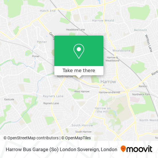 Harrow Bus Garage (So) London Sovereign map