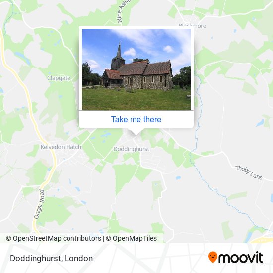 Doddinghurst map