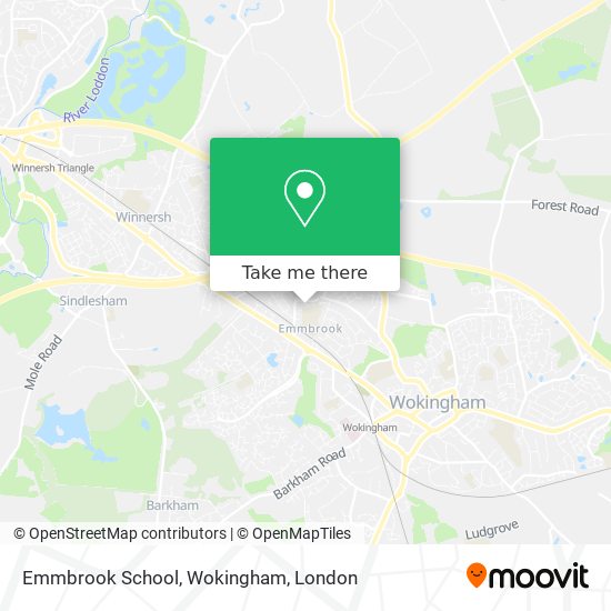 Emmbrook School, Wokingham map