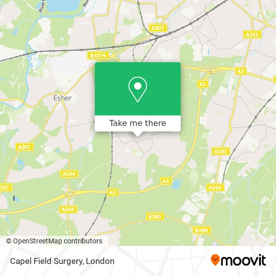 Capel Field Surgery map