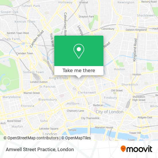 Amwell Street Practice map
