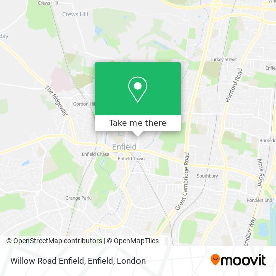 Willow Road Enfield, Enfield map