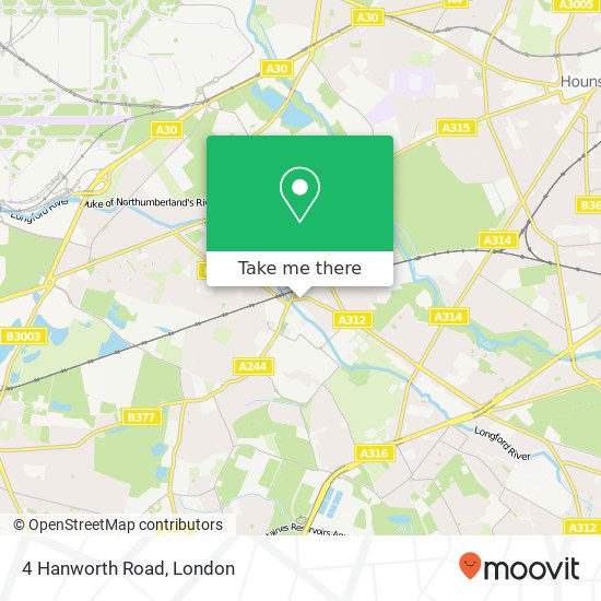 4 Hanworth Road, Feltham Feltham map