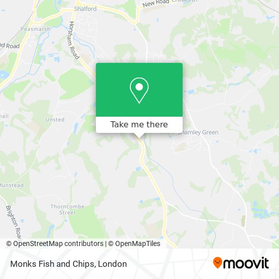 Monks Fish and Chips map