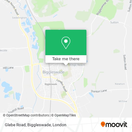 Glebe Road, Biggleswade map