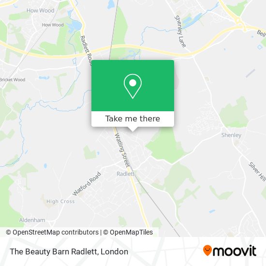 The Beauty Barn Radlett map