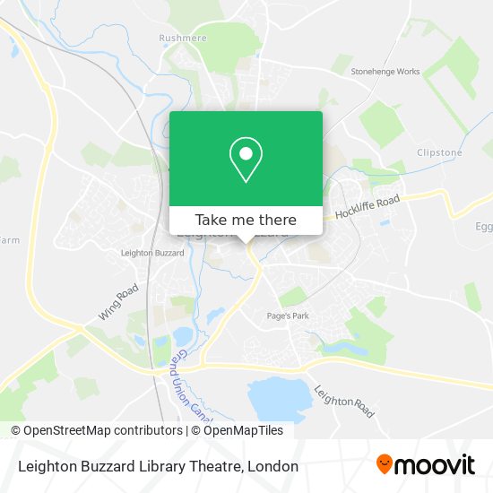 Leighton Buzzard Library Theatre map