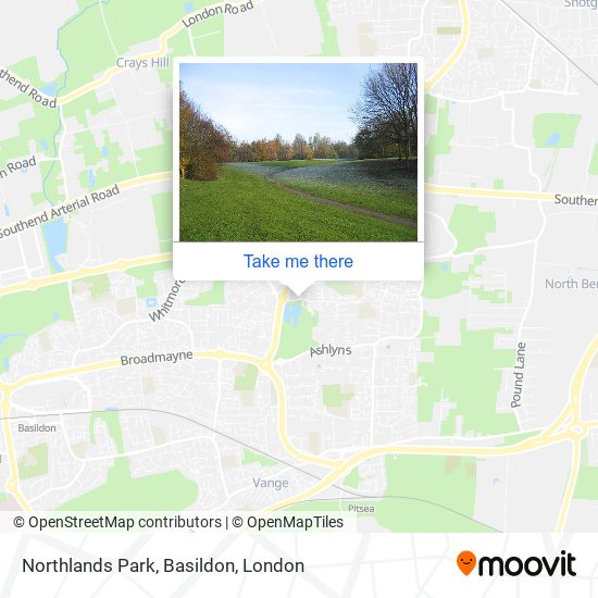 Northlands Park, Basildon map