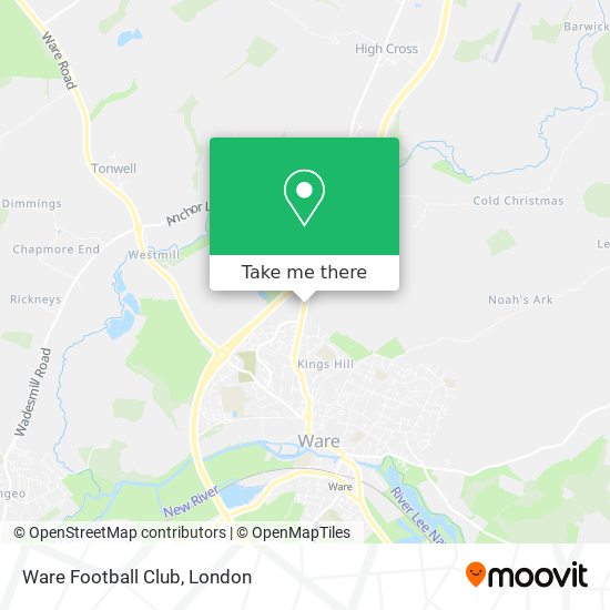 Ware Football Club map