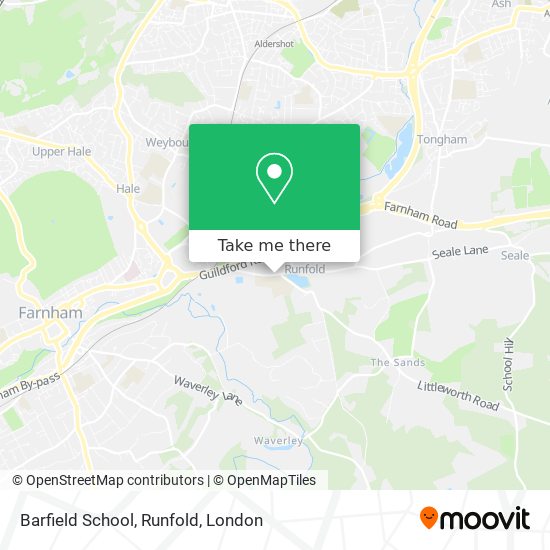 Barfield School, Runfold map