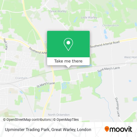 Upminster Trading Park, Great Warley map