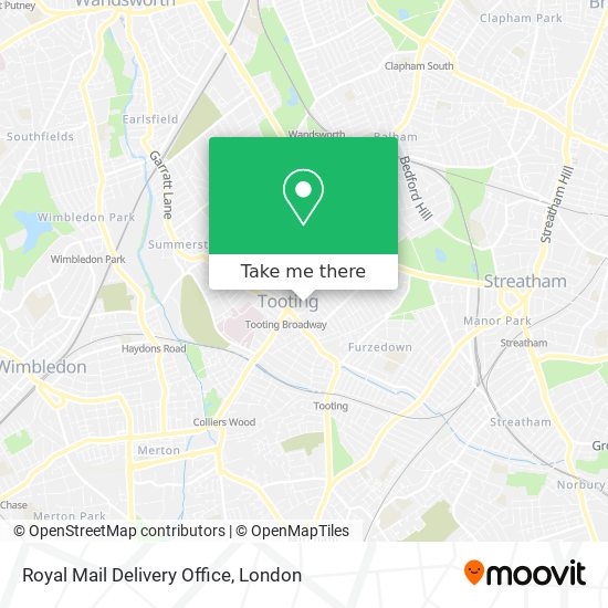 Royal Mail Delivery Office map