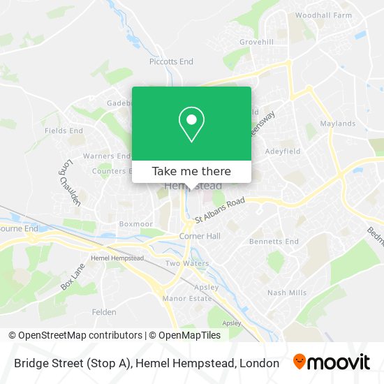 Bridge Street (Stop A), Hemel Hempstead map