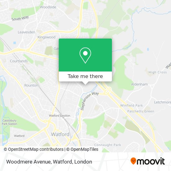 Woodmere Avenue, Watford map