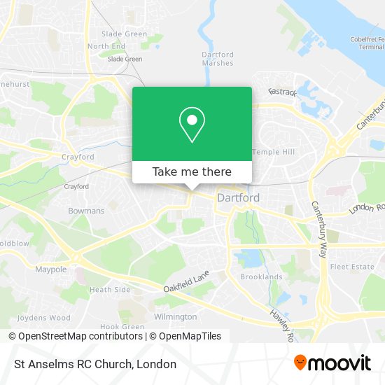 St Anselms RC Church map