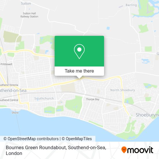 How to get to Bournes Green Roundabout, SouthendonSea in SouthendOn