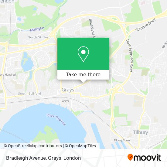 Bradleigh Avenue, Grays map