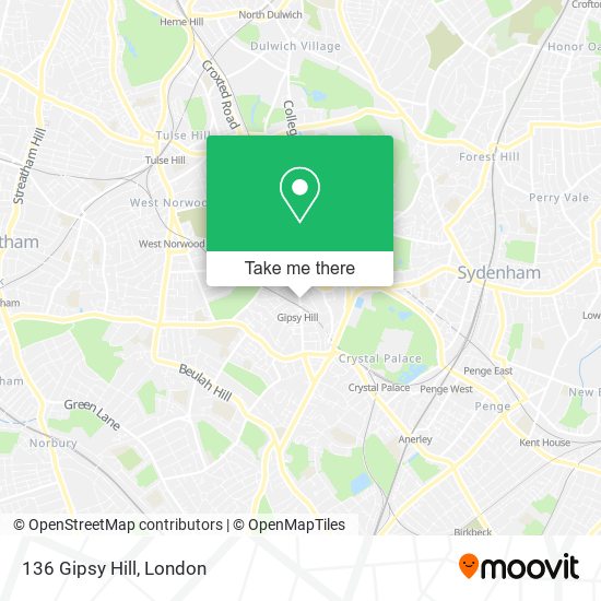 136 Gipsy Hill map