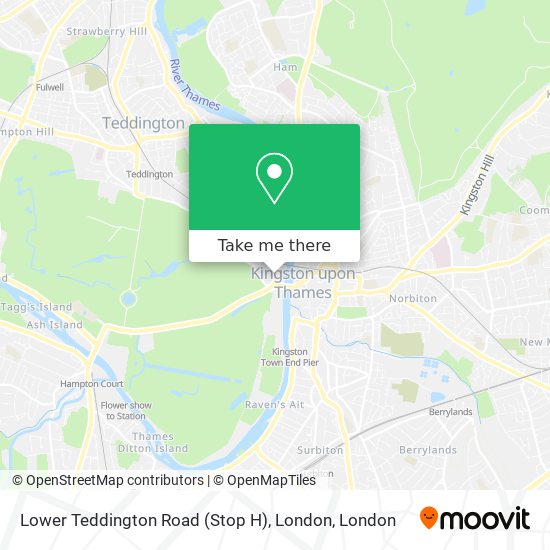 Lower Teddington Road (Stop H), London map