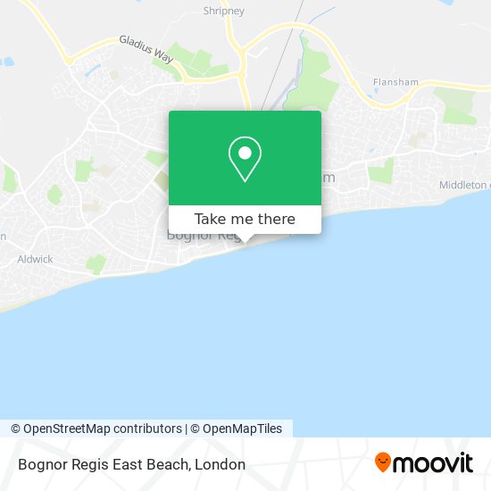 Bognor Regis East Beach map