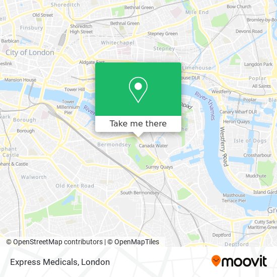 Express Medicals map