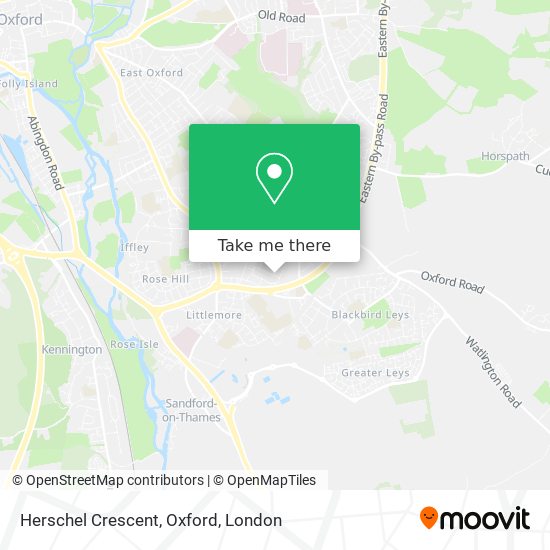 Herschel Crescent, Oxford map