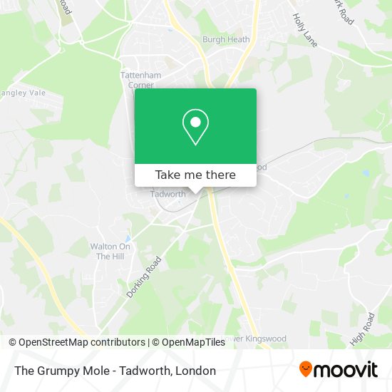 The Grumpy Mole - Tadworth map