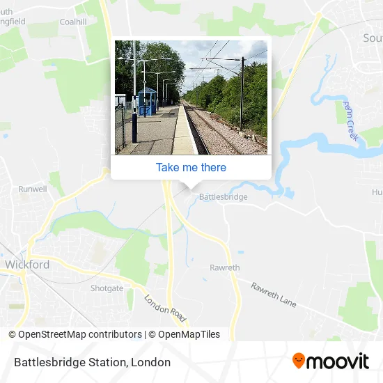 Battlesbridge Station map